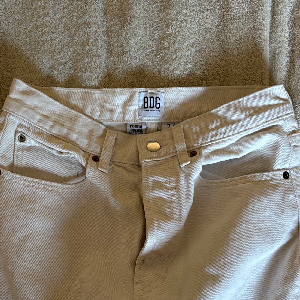 BDG Women's High Rise Cream Jeans